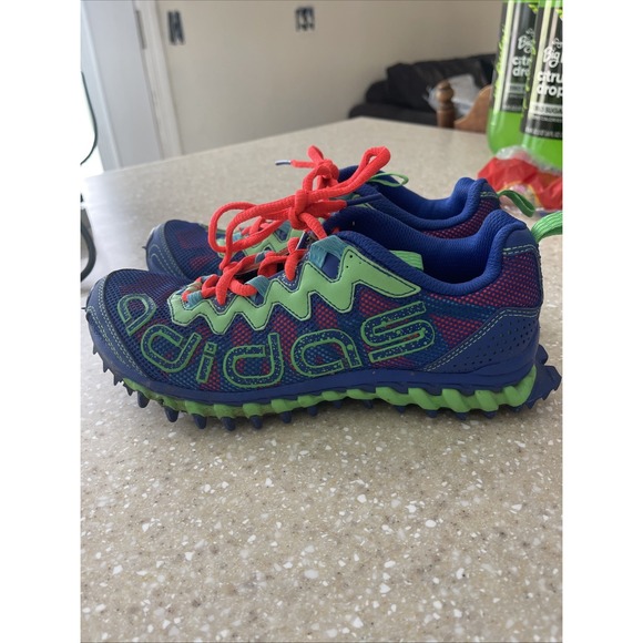 EUC Y2K Adidas Vigor TR Blue Green Orange Sneakers Outdoor Trail Runners Size 6 - Picture 2 of 13